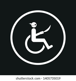 disability symbol as if he were a pirate