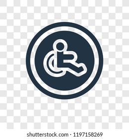 Disability vector icon isolated on transparent background, Disability transparency logo concept