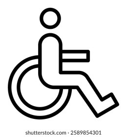 Disability Vector Line Icon Design For Personal And Commercial use