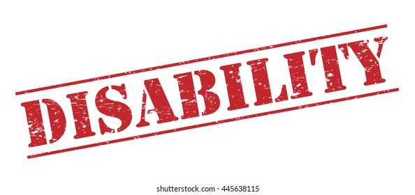 disability vector stamp on white background
