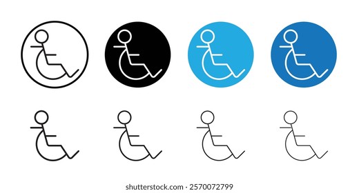 Disability Wheel Chair Icon Outline vector for web ui