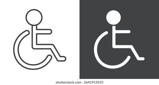 disability wheel chair icon symbol illustration logo