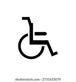 Disability wheelchair accessibility symbol flat design vector illustration scalable graphic