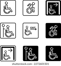 Disable Accessibility icon pack design illustration