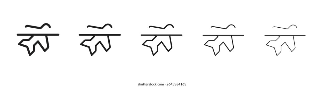 Disable airplane mode icon vector illustration isolated