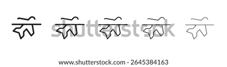 Disable airplane mode icon vector illustration isolated