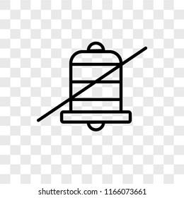 Disable alarm vector icon isolated on transparent background, Disable alarm logo concept