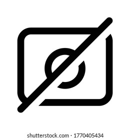 Disable Camera Icon Logo Template Illustration Design