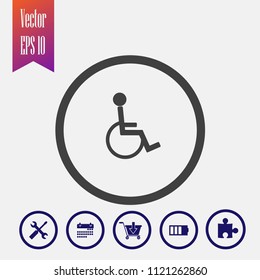 disable chair icon vector