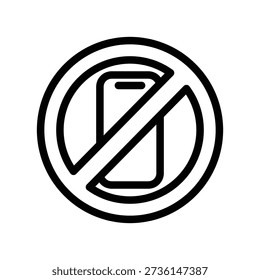 Disable or Del smartphone outline icon vector design good for web or mobile app