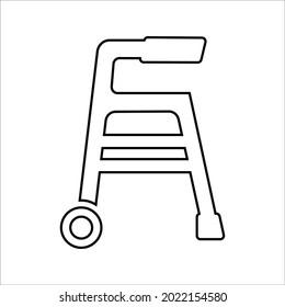 Desactivar, desactivar, icono de línea de caminante. vector de contorno.