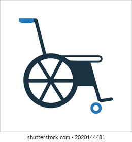 Disable, disabled, wheelchair icon. Simple editable vector graphics.