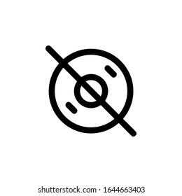disable disc icon. Perfect for application, web, logo and presentation template. icon design line style