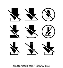 Disable Download icon set isolated on white background