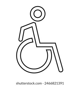 Disable handicap icon isolated outline	