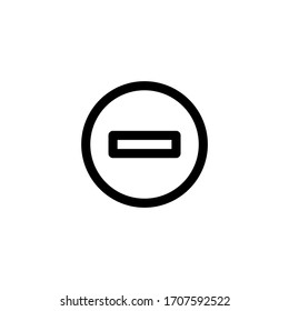 Disable Icon, isolated on white. User Interface Outline Icon.
