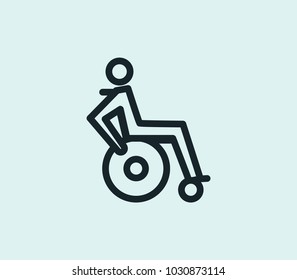Disable icon line isolated on clean background. Disable icon concept drawing icon line in modern style. Vector illustration for your web site mobile logo app UI design.