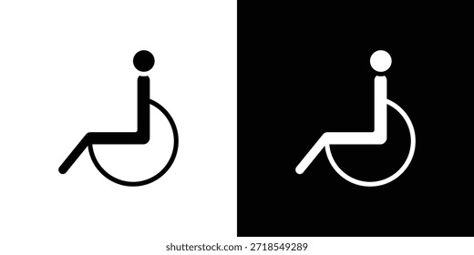Disable icon silhouette vector illustration isolated flat style