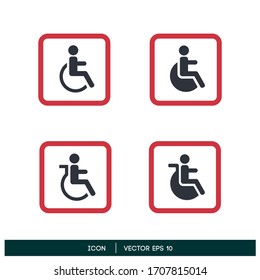 Disable icon symbol design element vector logo template eps 10 