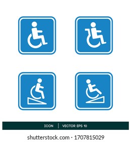 Disable icon symbol design element vector logo template eps 10 