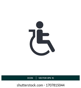 Disable icon symbol design element vector logo template eps 10 