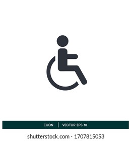 Disable icon symbol design element vector logo template eps 10 