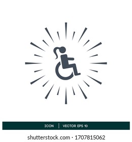 Disable icon symbol design element vector logo template eps 10 