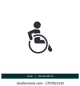 Disable icon symbol design element vector logo template eps 10 