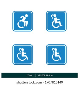 Disable icon symbol design element vector logo template eps 10 