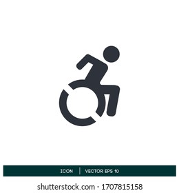 Disable icon symbol design element vector logo template eps 10 