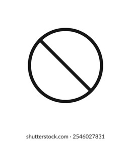 Icono de desactivación Arte de línea delgada aislado