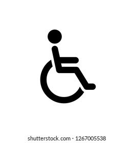 Disable Icon. Wheel Chair Vector. Disabled Signage. Priority Person Symbol . Hospital Facility Logo Template. Medical Support Illustration.
Special Rest Room for Disable. 