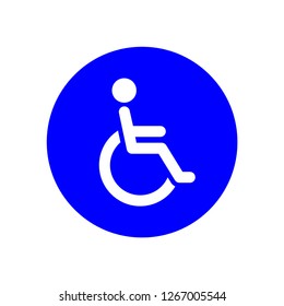 Disable Icon. Wheel Chair Vector. Disabled Signage. Priority Person Symbol . Hospital Facility Logo Template. Medical Support Illustration.
Special Rest Room for Disable. 
