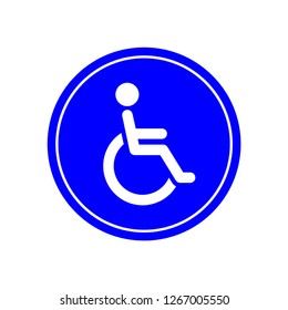 Disable Icon. Wheel Chair Vector. Disabled Signage. Priority Person Symbol . Hospital Facility Logo Template. Medical Support Illustration.
Special Rest Room for Disable. 