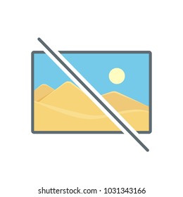 Disable image no photo photography picture icon. Vector illustration