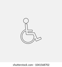 disable line vector icon