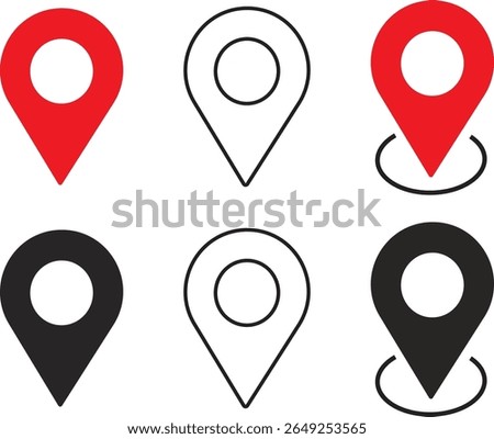disable of location icon on white background symbol,
