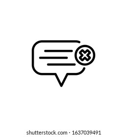 disable message icon. Perfect for application, web, logo and presentation template. icon design line style