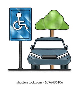 Disable Parking Zone Sign design
