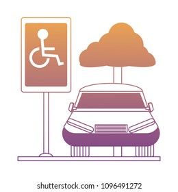 Disable Parking Zone Sign design