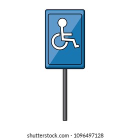 Disable Parking Zone Sign design