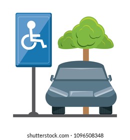 Disable Parking Zone Sign design