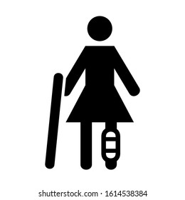 disable people icon isolated sign symbol vector illustration - high quality black style vector icons
