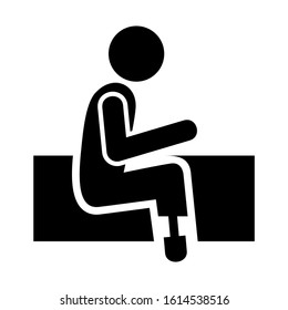 disable people icon isolated sign symbol vector illustration - high quality black style vector icons
