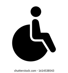 disable people icon isolated sign symbol vector illustration - high quality black style vector icons
