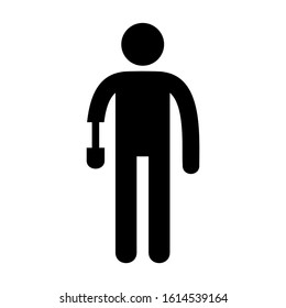 disable people icon isolated sign symbol vector illustration - high quality black style vector icons
