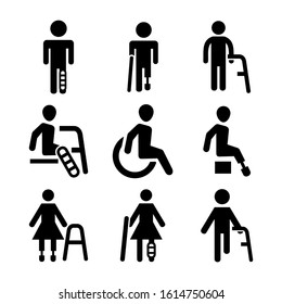 disable people icon isolated sign symbol vector illustration - Collection of high quality black style vector icons
