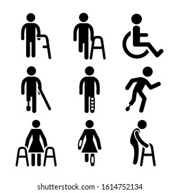 disable people icon isolated sign symbol vector illustration - Collection of high quality black style vector icons
