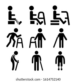 disable people icon isolated sign symbol vector illustration - Collection of high quality black style vector icons
