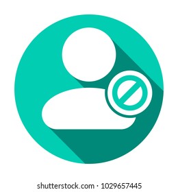 Disable people user icon. Vector illustration